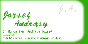 jozsef andrasy business card
